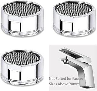 3 Pack Tap Aerator M20, Water Saver Tap Filter Nozzle Faucet Aerator Replacement Parts (20mm Male Thread)