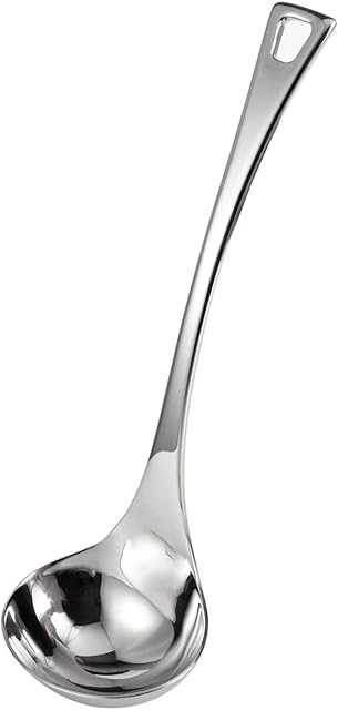 IMEEA 8.7 Inch Soup Ladle Small Sauce Ladle 18/10 Stainless Steel Serving Ladle Spoon for Soup Sauce Stew Cooking