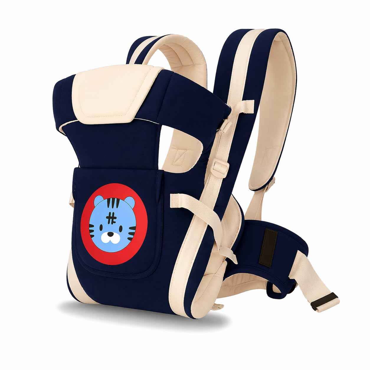 Chinmay Kids Premium Baby Carrier for Newborn to Toddler | Ergonomic Front & Back Carrying | Soft Breathable Fabric | Adjustable Straps | Safe & Comfortable Baby Carry Bag | Lion-image-21