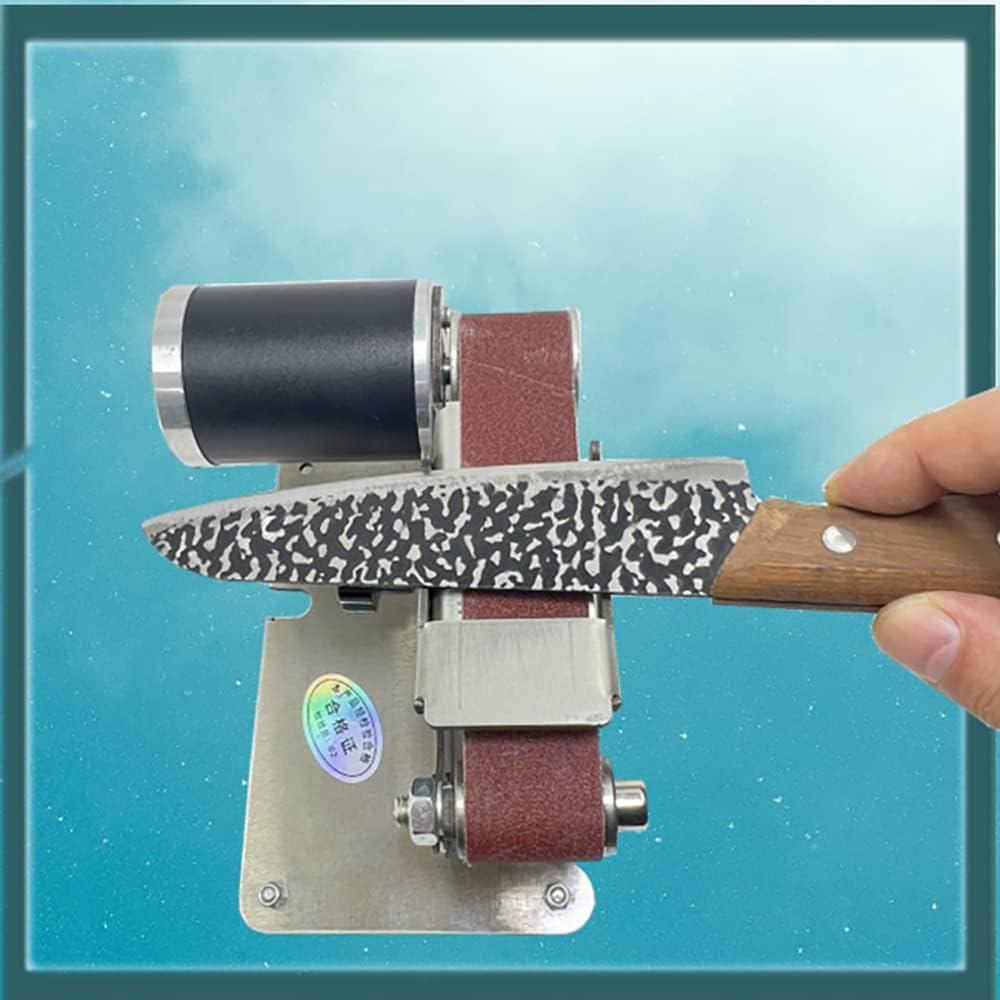 iDili AC 100-240V Electric Waterproof Belt Sander Mini High Power Fixed Angle Polishing and Sharpening Machine 100W 330x30MM