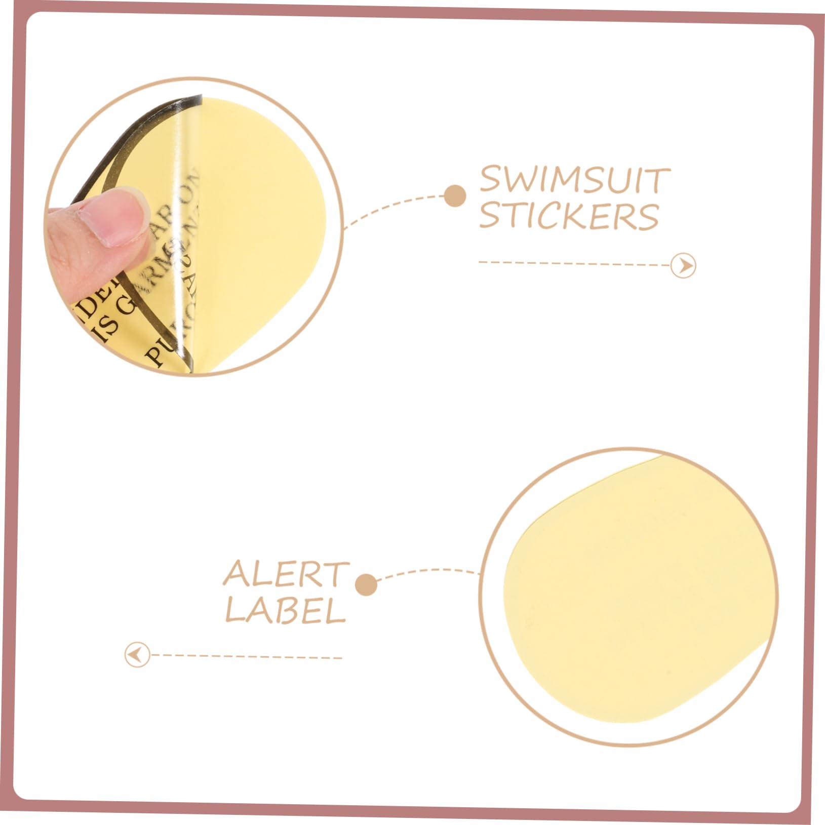 Étiquette de maillot de bain en TPU transparent imprimée sur mesure - Chine Balise de maillots de bain et Transparent Label prix