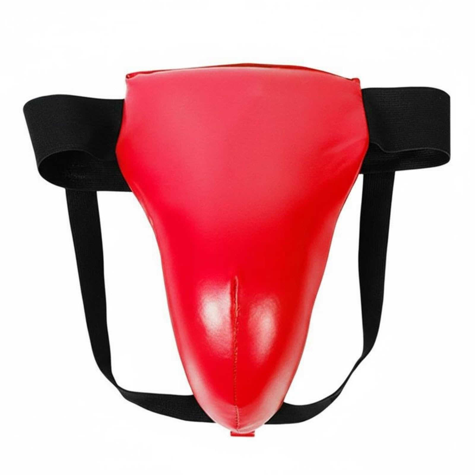 Shock Resistance Taekwondo Groin Protector Lightweight Boxing Groin Guard Adjustable Waistband Combat Arts Athletic Cup Breathable for Men, Kids, Boys, Karate, Muay Thai, Sparring, Red, S-image-10