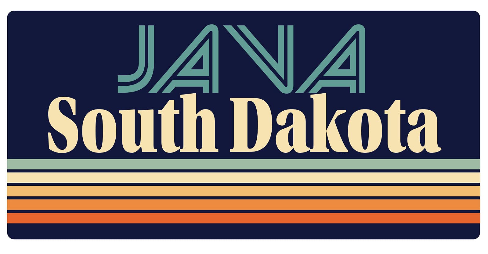 Java South Dakota 5 x 2.5-Inch Fridge Magnet Retro Design