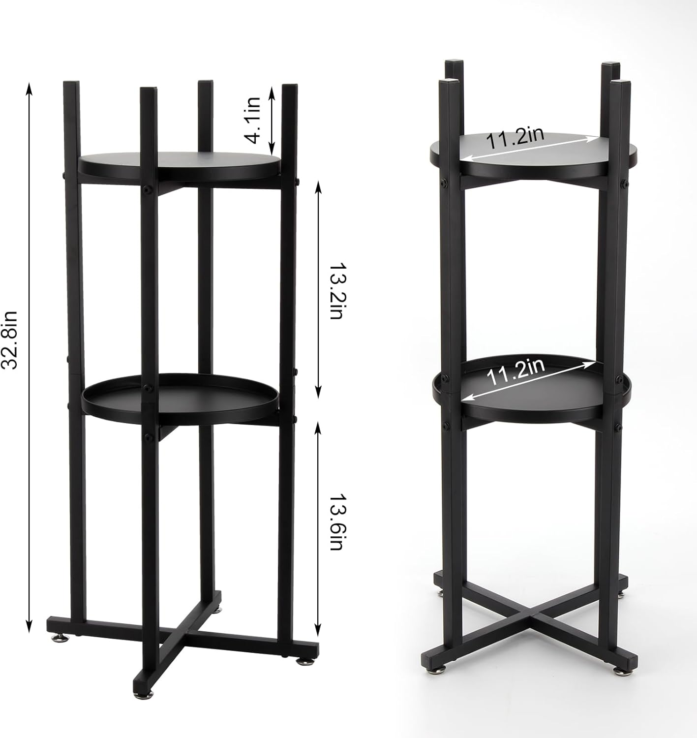 5 Gallon Water Dispenser Stand with 2 Round Shelfs, 3 Tier Water Jug Stand Water Dispenser Floor Stand for 1-5 Gallon Bottle Dispenser, Sturdy Water Jug and Plant Stand, 32.8" Hight-11.2" Wide