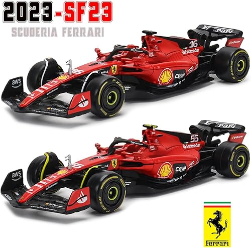 Miniatura 7 de 143 Bburago 143 F1 Ferrari 2023 SF23 16# Charles Leclerc Scuderia Aleación Coche Die Cast Car Model Collection Gift (SF23 16#)