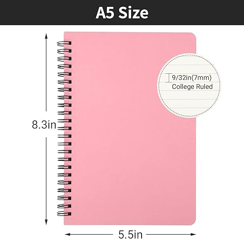 Miniatura 8 de EUSOAR Cuaderno rayado de tapa dura, A5, 24 paquetes de 5.5 x 8.3 pulgadas, 120 páginas, cuadernos de escritura de viaje, diario, bloc de notas de