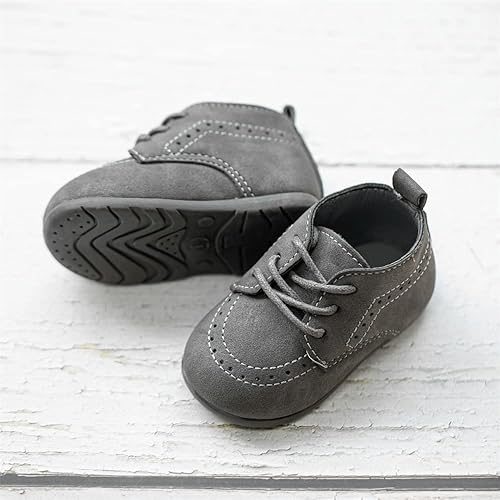 Miniatura 4 de Meckior Zapatos de Boda Clásicos para Bebés Niños y Niñas de Cuero Sintético PU, Mocasines Brogue, Zapatos Oxford para Niños Pequeños, Zapatos de