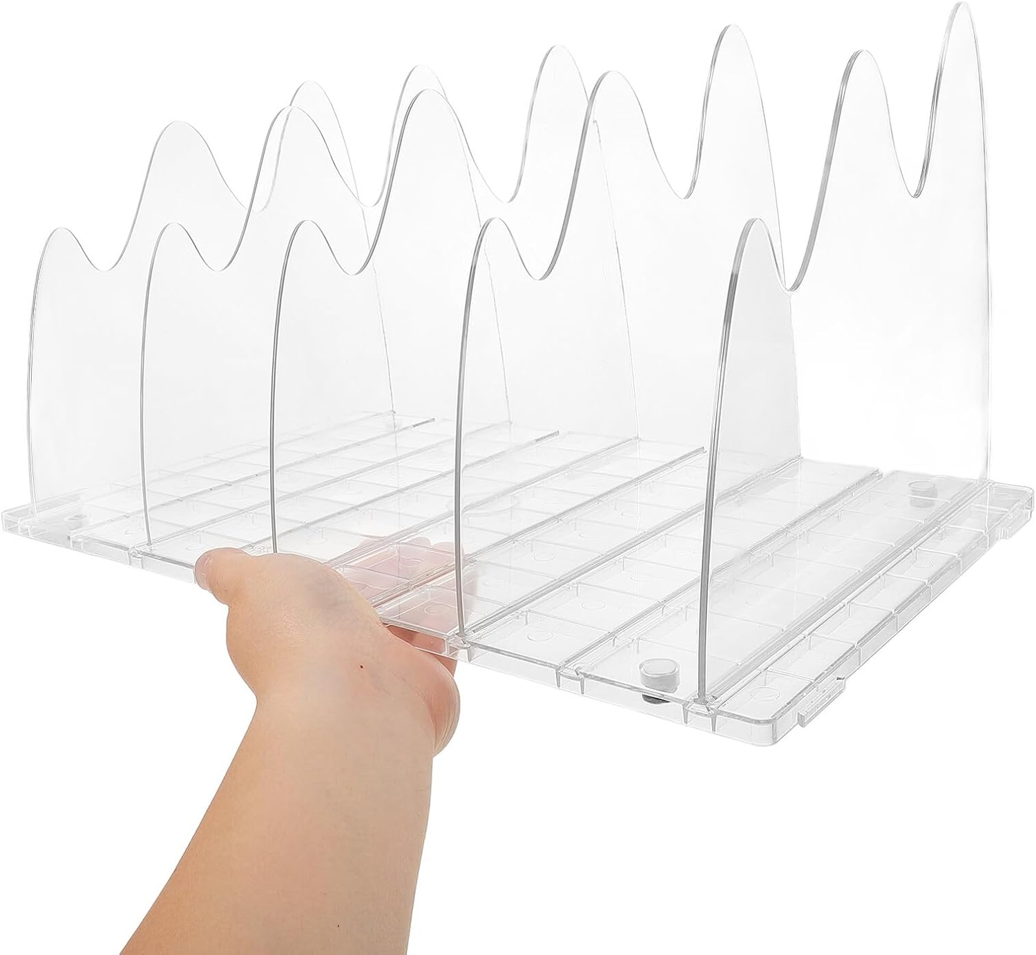BESTYASH Closet Shelf Divider Set with Anti-Slip Pads, Multi-Function Plastic Shelf Separators for Handbag and Purse Organization, 5pcs Japanese Style Storage Dividers for Wardrobe