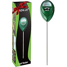 SZHLUX Moisture Meter Water Monitor Soil Hygrometer Sensor Care, Lawn, Farm, Indoor &amp; Outdoor. (Plant Gifts for Gardeners), 10.23inch, Green