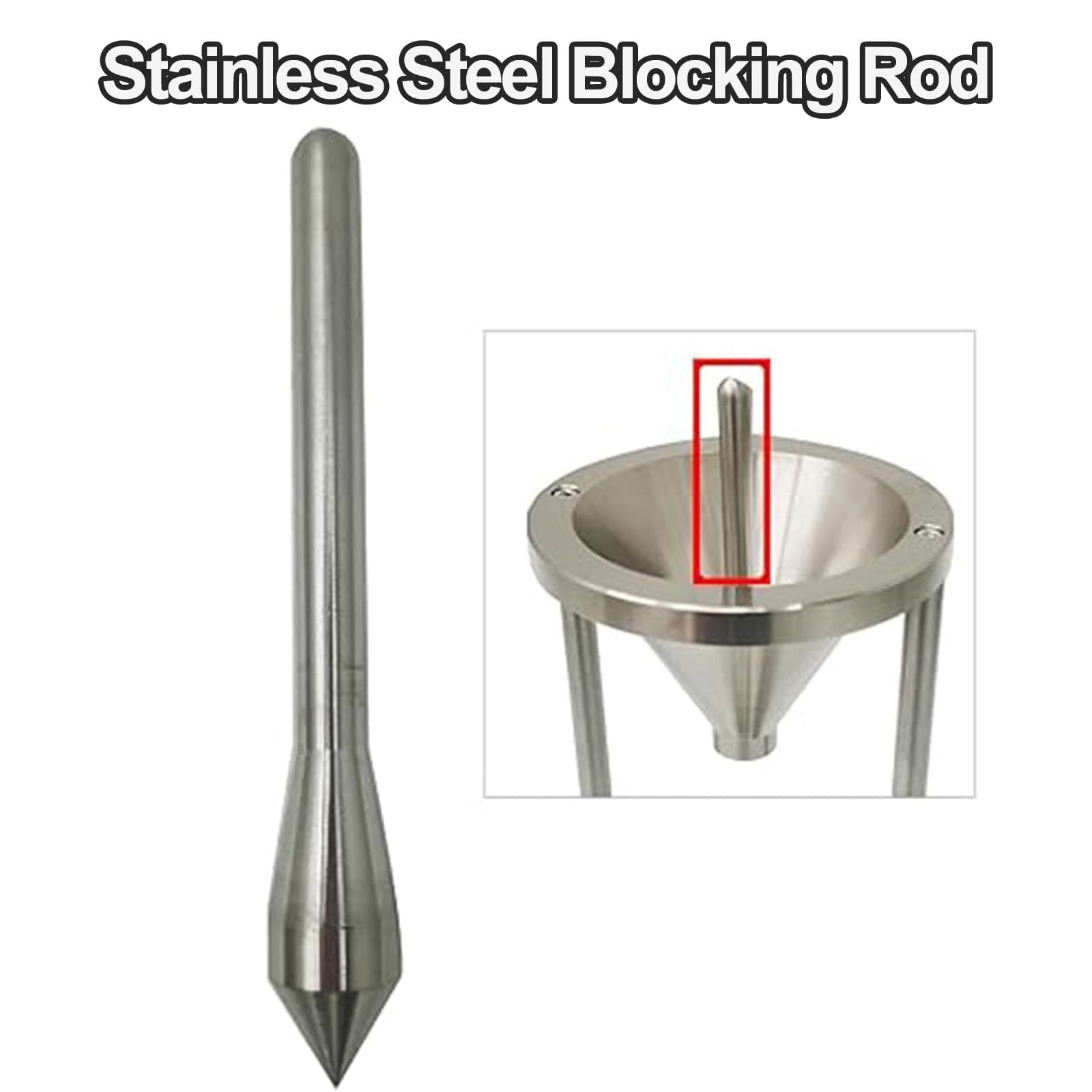 This Stainless Steel Powder Volumeter with 100ml Cup, Bulk Density Tester for Paint and Chemical Industries, 12.7mm Funnel Aperture, 60° Taper