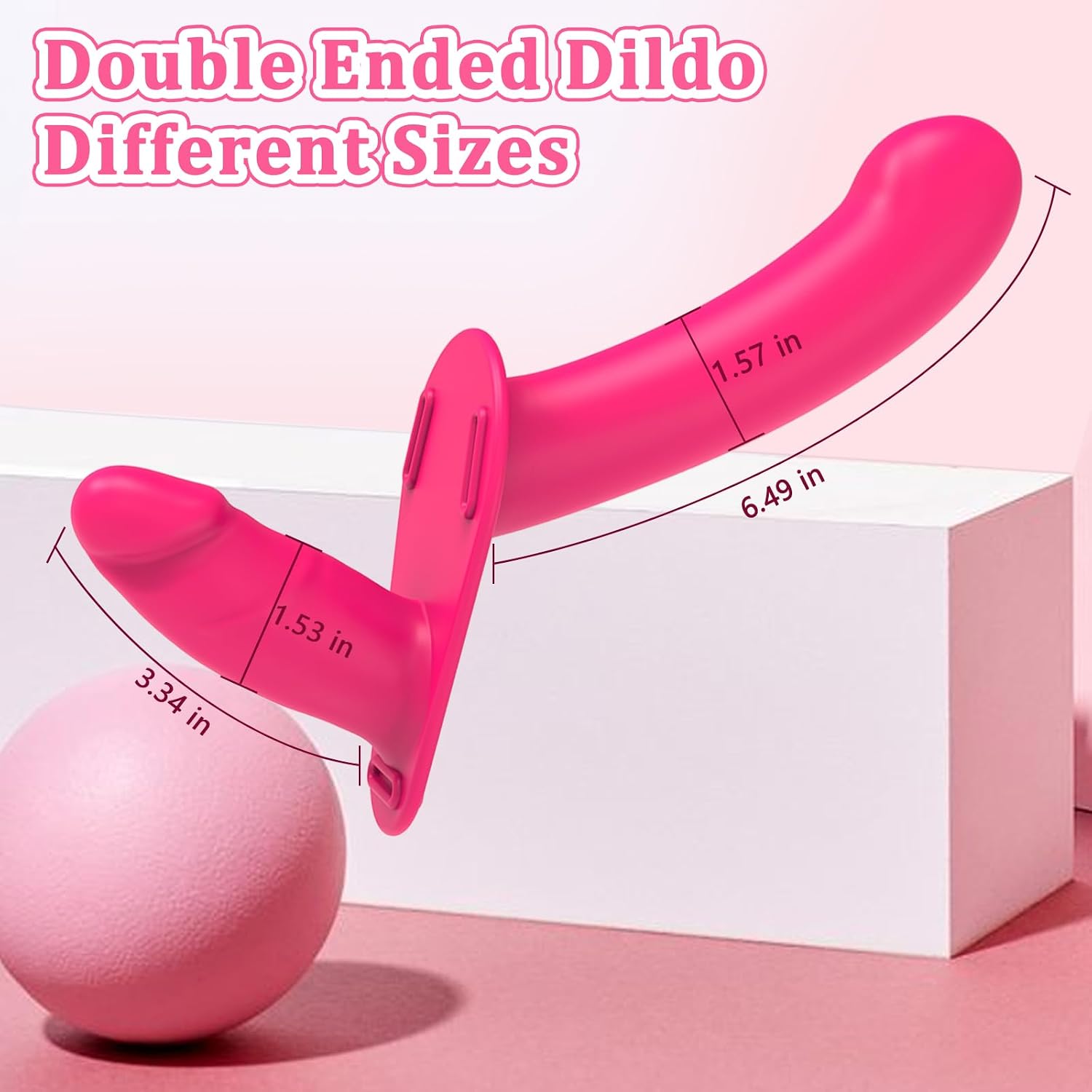 Strap on Dildo Strapon Vibrating Dildo Strap on Harness Double Dildos Lesbian Sex Toys Couples Adult Toys Adjustable Strapless Dildos 10 Vibration Remote Control Wearable Vibrator