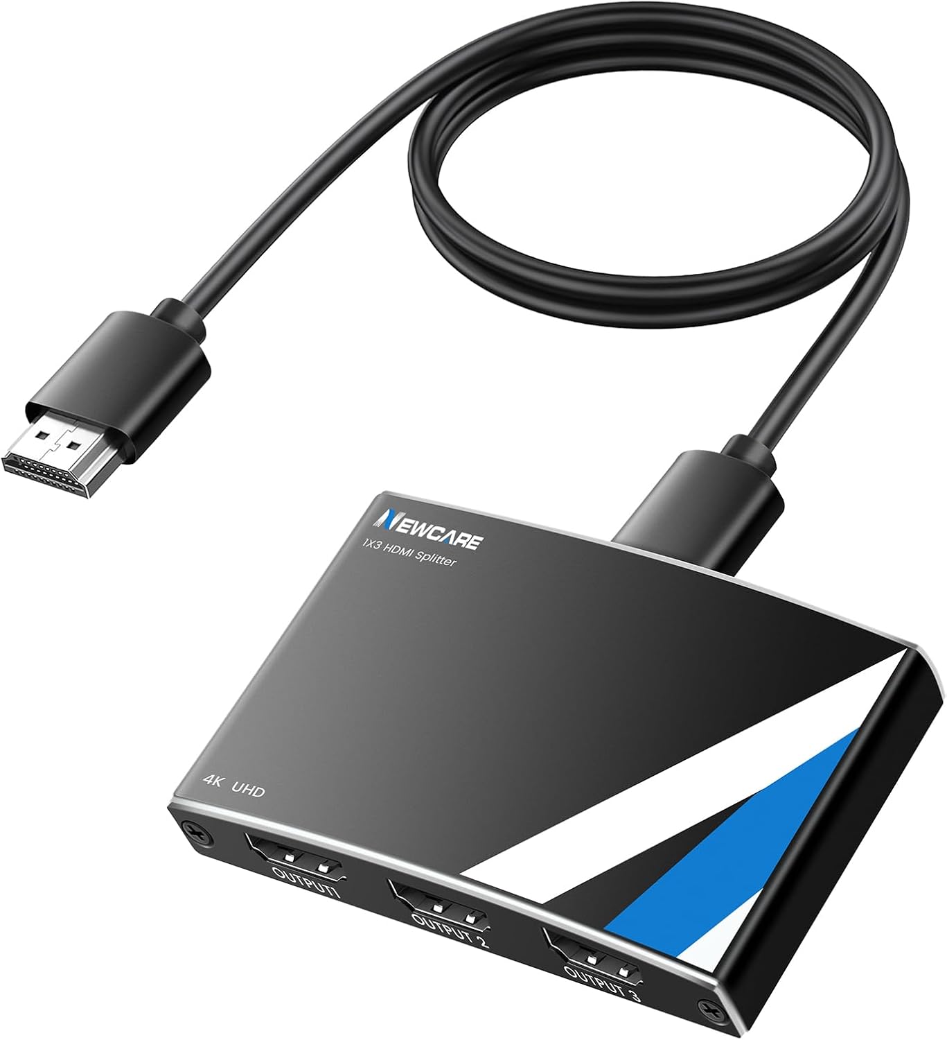 NEWCARE HDMI Splitter 1 Auf 2 - 4K@60Hz Mit 3.9ft Kabel Für TV & Konsolen