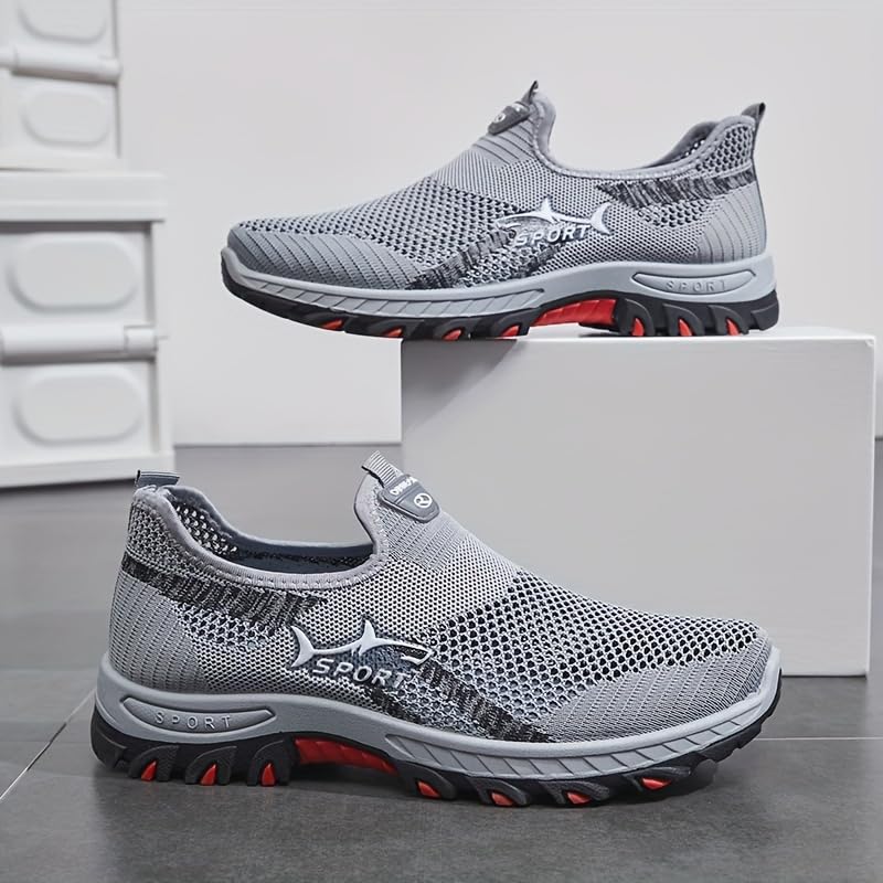 Big Size Men's Breathable Mesh Sneakers - Lightweight Spring/Summer Athletic Shoes with Durable Rubber Sole for Daily Wear2