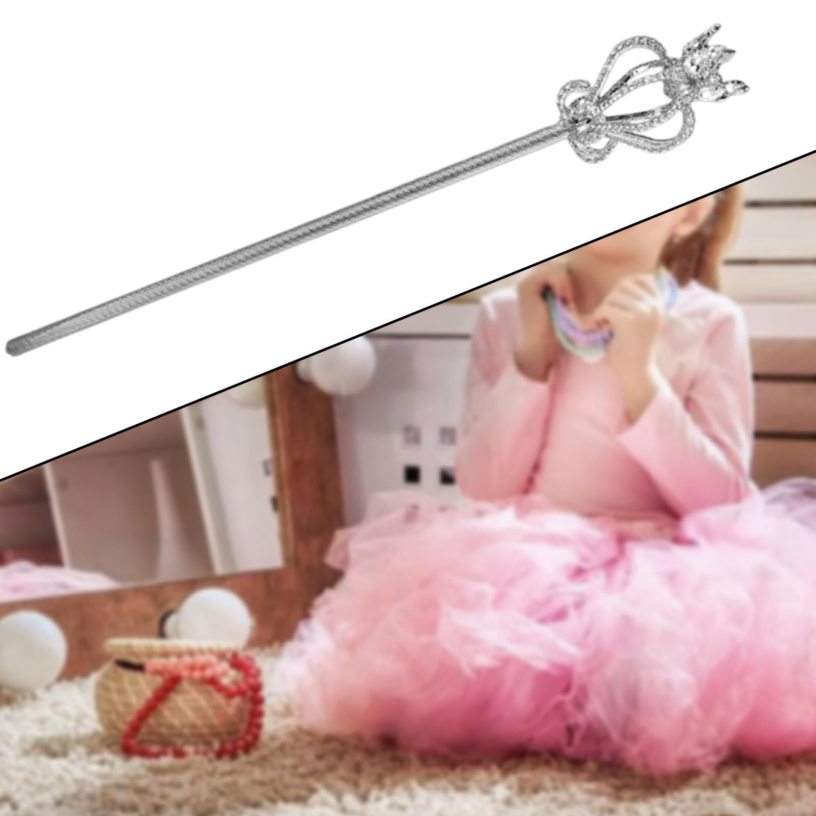 Oshhni Rigiane Sceptre Princess Pageant Costume Accessoires pour la fête de, Argent