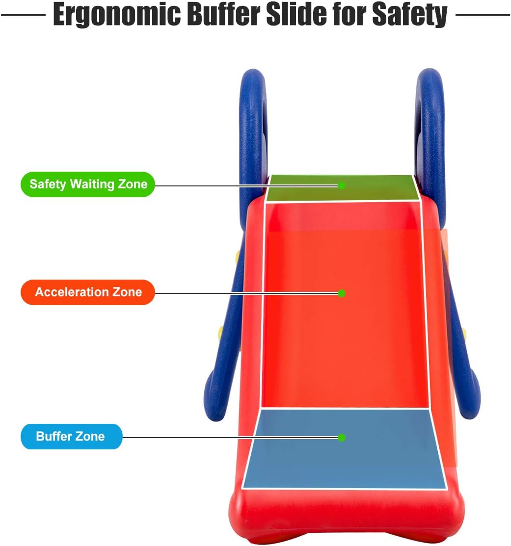 SAFEPLUS Kids Indoor Folding Slide, Strudy & Safe Toddler Climber Freestanding Sliders Play Toys for Little Ones Baby Children Boys Girls