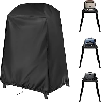 Grill Cover for Ninja Woodfire Outdoor Grill/Pizza Oven with Stand, Fits Ninja Smoker Grill OG701 OG751 Nin-ja Woodfire Pro XL Outdoor Grill OG951, for NinjaOven OO101, Waterproof Cover