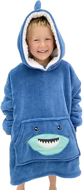 Kids Oversized Hoodie - Blanket Hoodie for Kids 4-10 yrs  Cute Animal Snuggle Hoodie Kids  Soft & Warm Oversized Blanket Hoodie Kids - Hooded Blanket Kids  Girls & Boys - The Big Softy