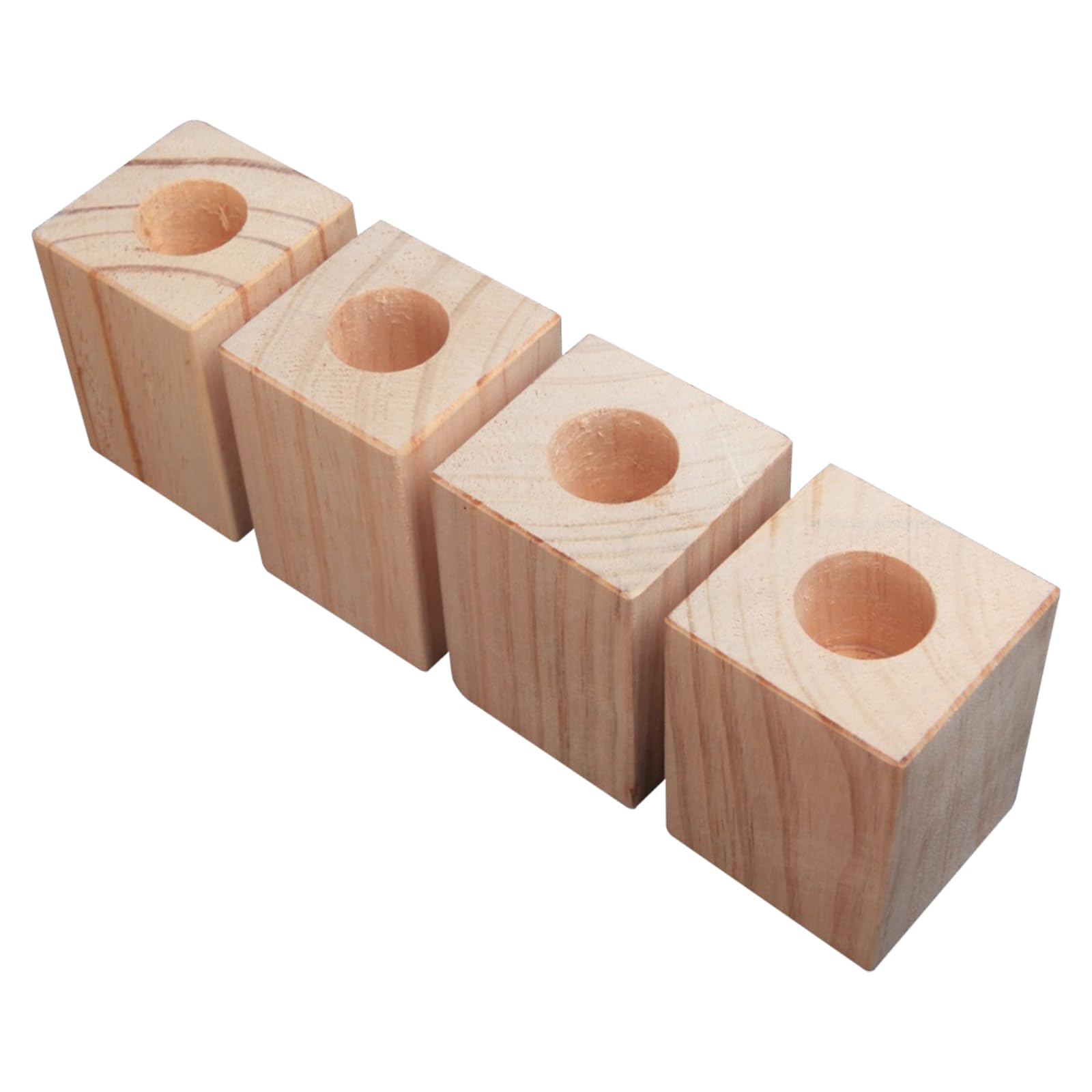 YDHSIKK Wood Furniture Risers, Pine Wood Bed Furniture Risers Pack Of 4 Wood Color Diameter 3-8cm Height 5-15cm(Ø 8cm-Increase Height 15cm)