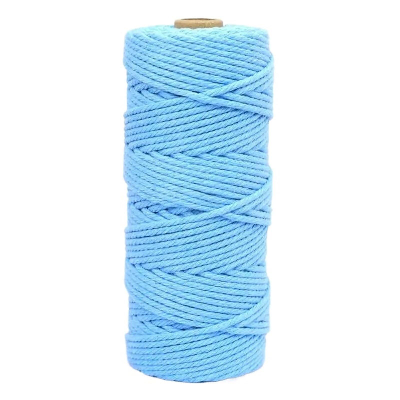Cotton Macrame Cord 3.0mm-100m Colorful Natural Cotton Macrame Rope Cord for Wall Hanging Plant Hangers Crafts(Color29)