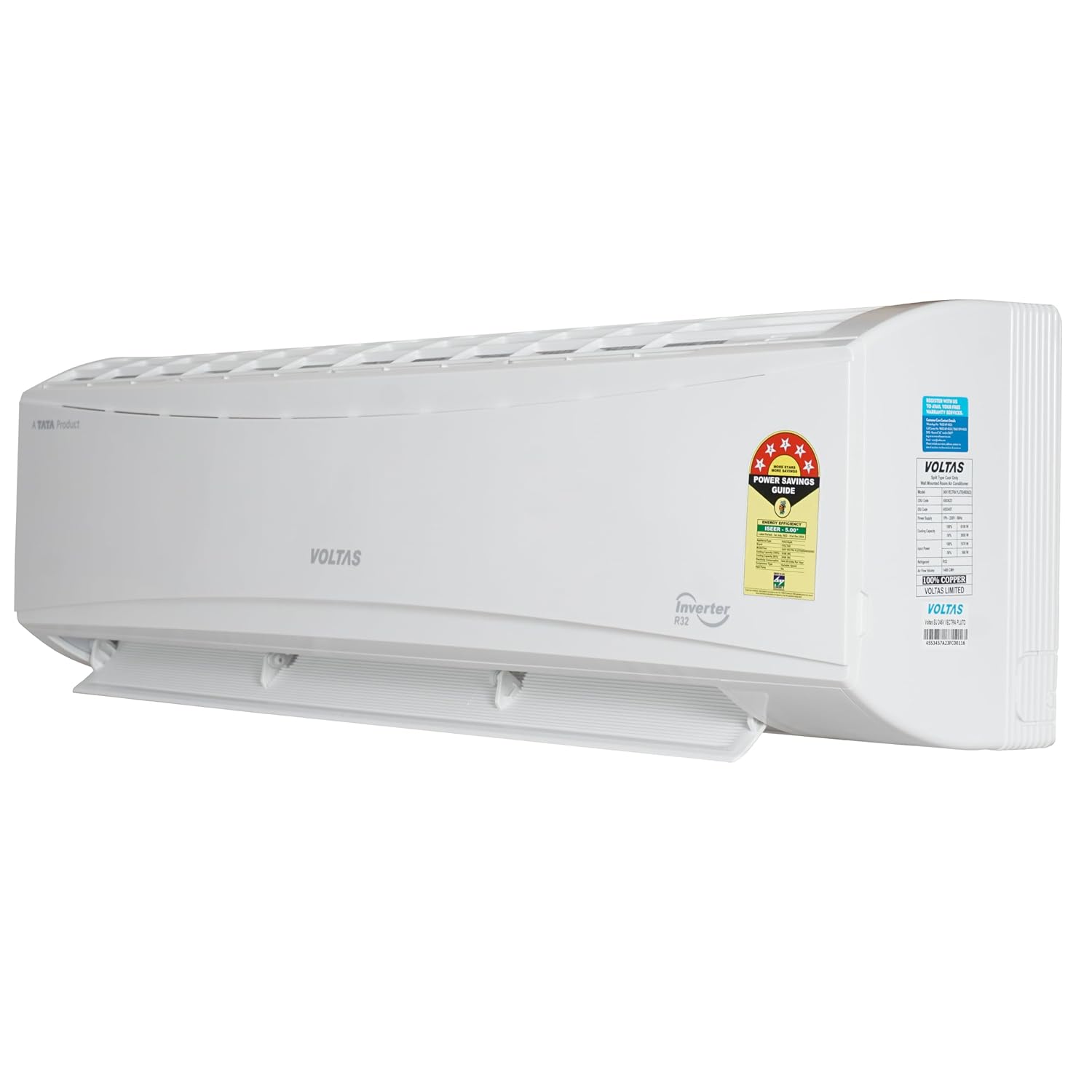 Review Voltas 2 Ton 5 Star, Inverter Split Ac(Copper,4-In-1