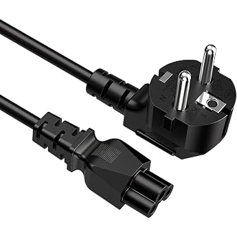 2M C5 Power Cable 3-Pin Laptop Power Cable Mickey Mouse Plug for HP Lenovo | C5 Power Cable for Laptop Power Supplies, HP Len