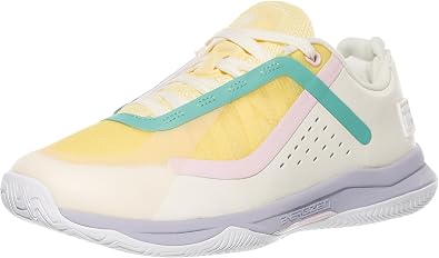 Fila Volley Burst 2 Womens Pickleball Shoes - Gardenia/Banana/B Medium / 7.5