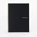 Maruman Mnemosyne Notebook 9.92 x 7.05 Inches (B5), 7mm Ruled 30-line, 80 Sheets (N194A), Black
