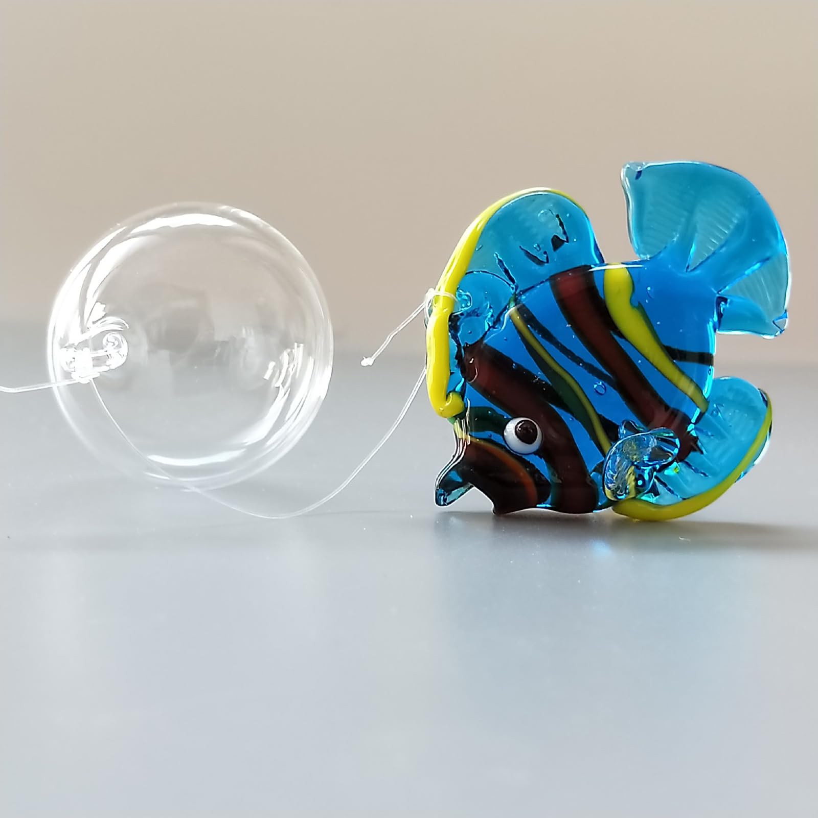 Lot de 6 boules flottantes en verre coloré pour aquarium