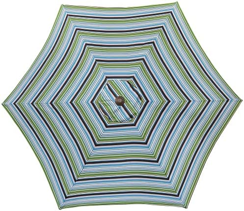 8.6ft Outdoor Patio Market Umbrella, Aluminum Polyester Table Umbrella with Push Button Tilt and Crank (Umbrella Base Not Included)
