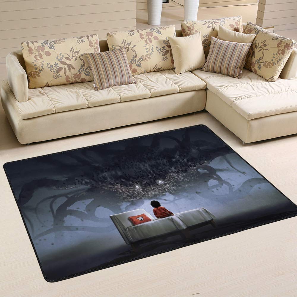 Tapis de grande taille en microfibre Cheshongg 150x100cm pour un sol de salon moderne