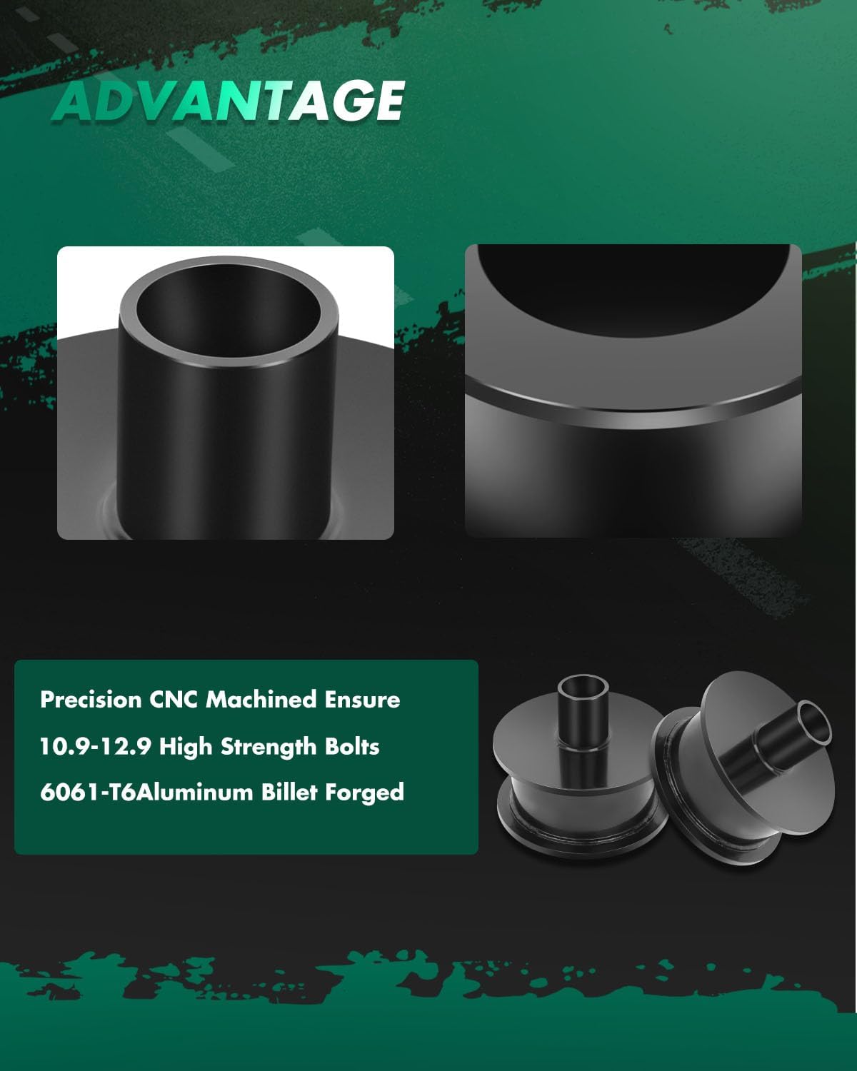 SCITOO Lifts 3 in Front 3 in Rear Leveling lift kit for Jeep 2007-2018 Lift Strut Spacer Compatible for Jeep Wrangler 2L 2018 Front Lift Spacers Rear Lift Blocks