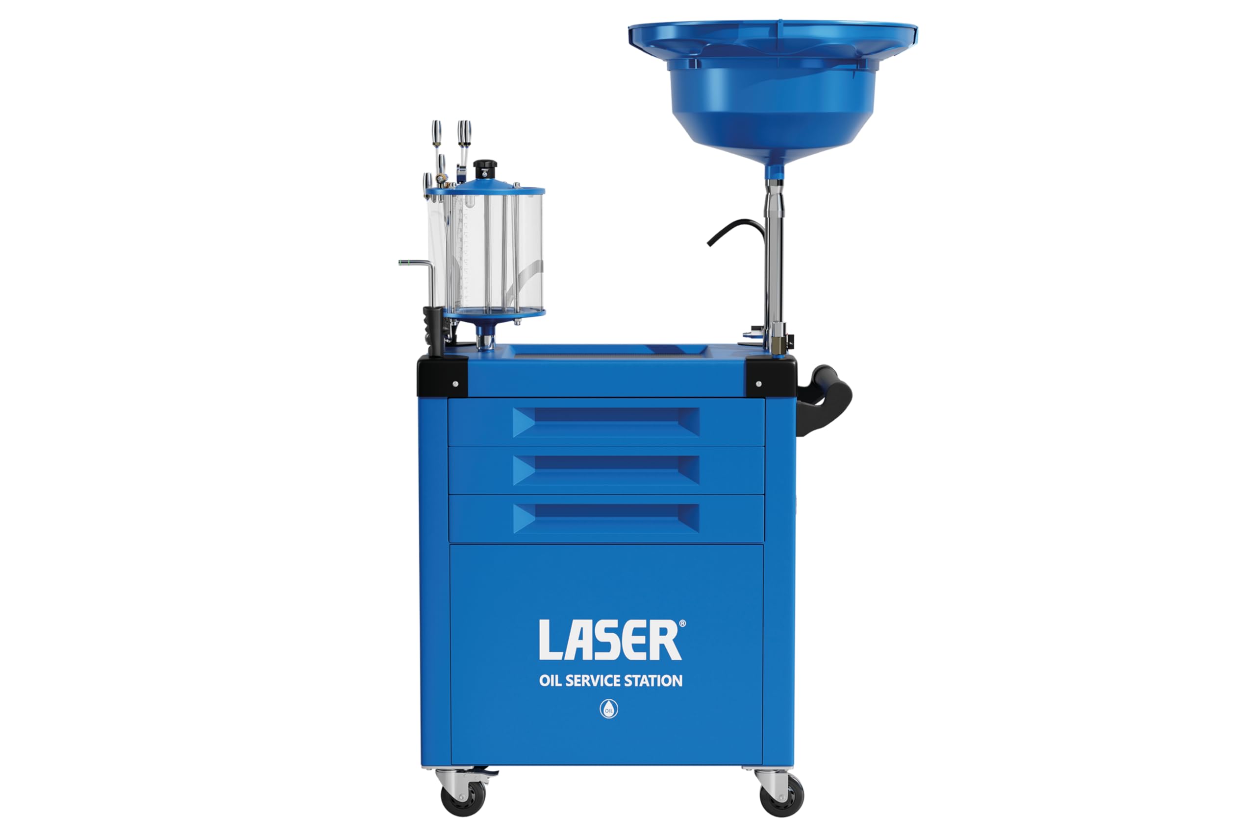 Laser 9317 - Anillo de extensión de embudo de drenaje de aceite con almohadillas antisalpicaduras, 4 unidades