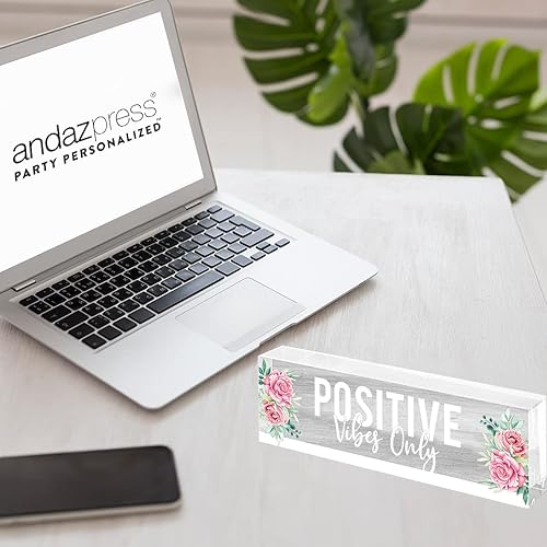 Vista 52 de Andaz Press Funny Office Desk Plate, Petty AF placa de acrílico para el hogar, escritorio, jefe, jefe, compañero, trabajo, divertido letrero