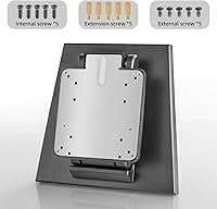 Vista 6 de Foldable Low Profile Monitor Stand - VESA 100x100 Desk Mount Adjustable Short TV Stand For Desk Easy Assembly