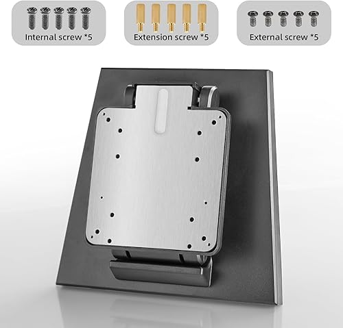 Miniatura 8 de Soporte plegable para monitor de perfil bajo, VESA 100 x 100, soporte de TV corto ajustable para escritorio, fácil montaje