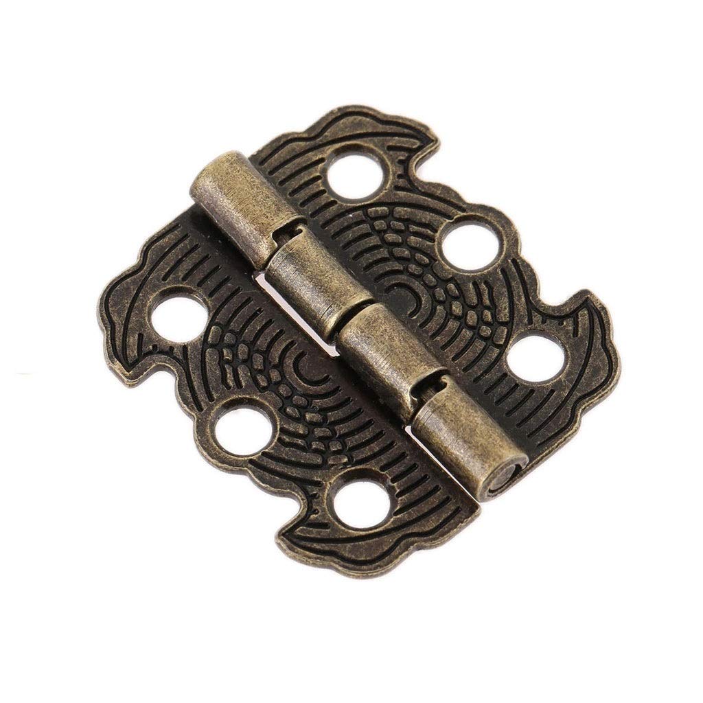 Nvsfzgiyg A 4Pcs Ntique Door Cabinet Hinges Furniture Ccessories Jewelry Boxes Hinge Fittings For Cupboard Bronze/Gold 2927Mm(A)