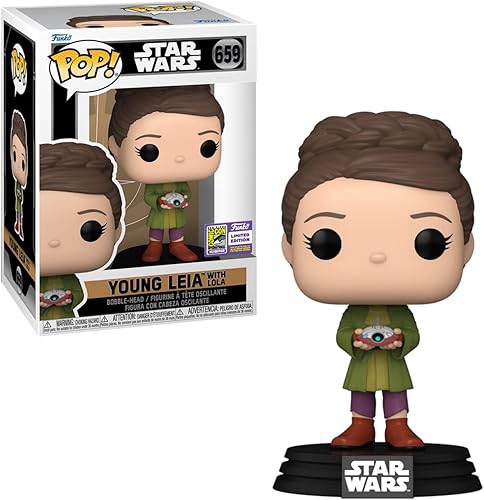 Funko SDCC 2023 (Shared) Star Wars POP! Joven LEIA con LOLA
