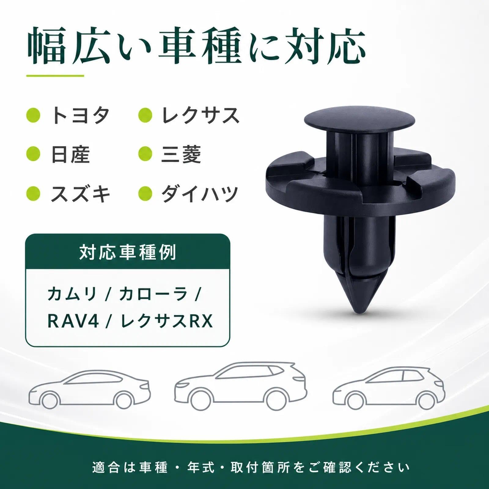 Amazon.co.jp: OTUAYAUTO プッシュリベット ダイハツ スズキ 日産