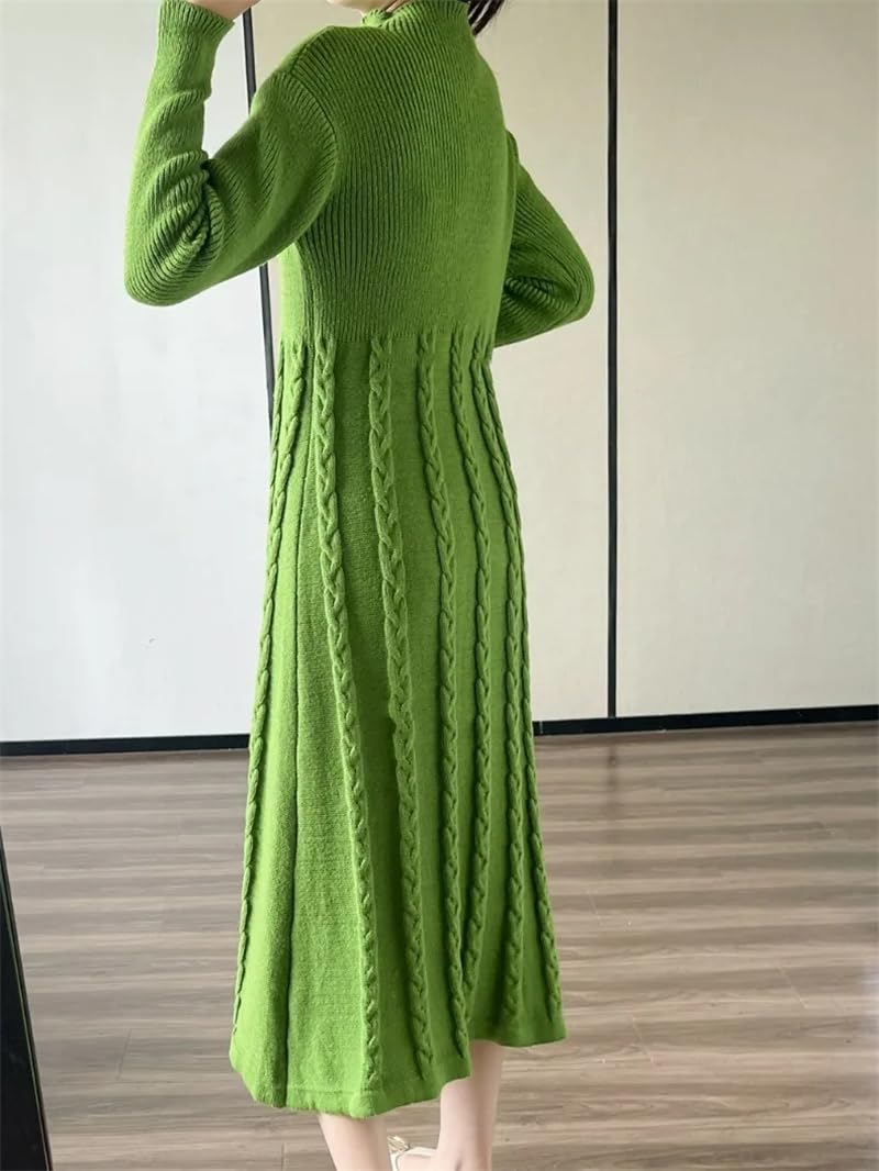 Maglione da donna per autunno inverno trapezio tinta unita drappeggiato casual caldo maglioni