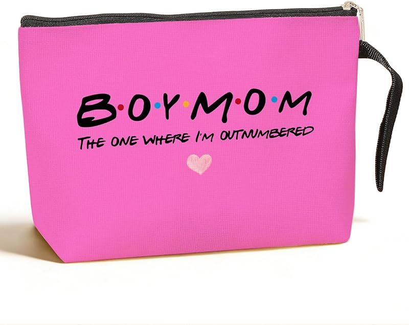 Necessaire de maquiagem Jztco Boy Mama, rosa, Pacote com 1