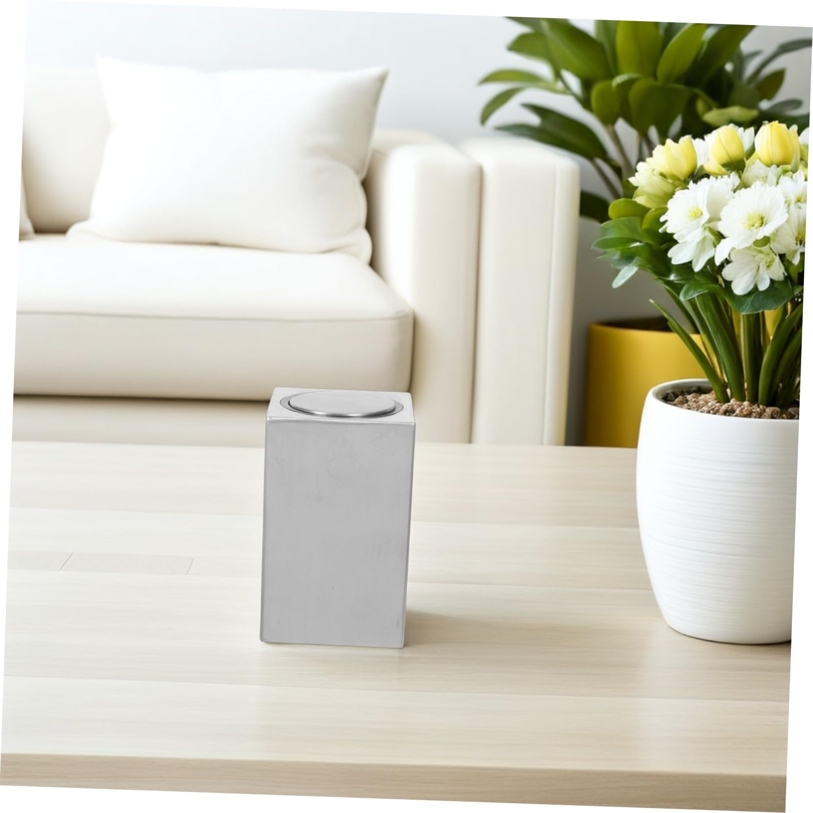 Dispensador de Palillos de Acero Inoxidable 304, Caja Portátil de Almacenamiento Cuadrada, Sistema de Presión Automático, Envase Higiénico para Viajes y Uso en Mesa de Comedor