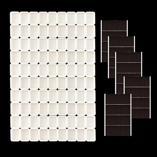 Sartenes de acuarela vacías con rayas magnéticas, 100 piezas de plástico blanco de 0.0 fl oz, kits de sartenes para bricolaje, acuarelas o disponible en Yaxa El Salvador