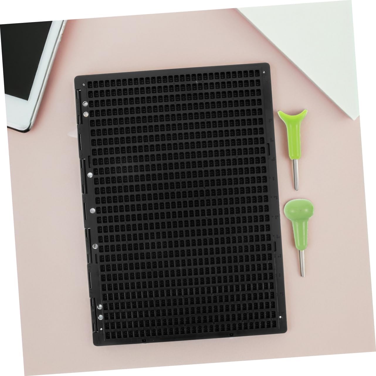 NOLITOY 1Set Line Braille Writing Board with Stylus Durable Cell for Schools Libraries Accessible Learning