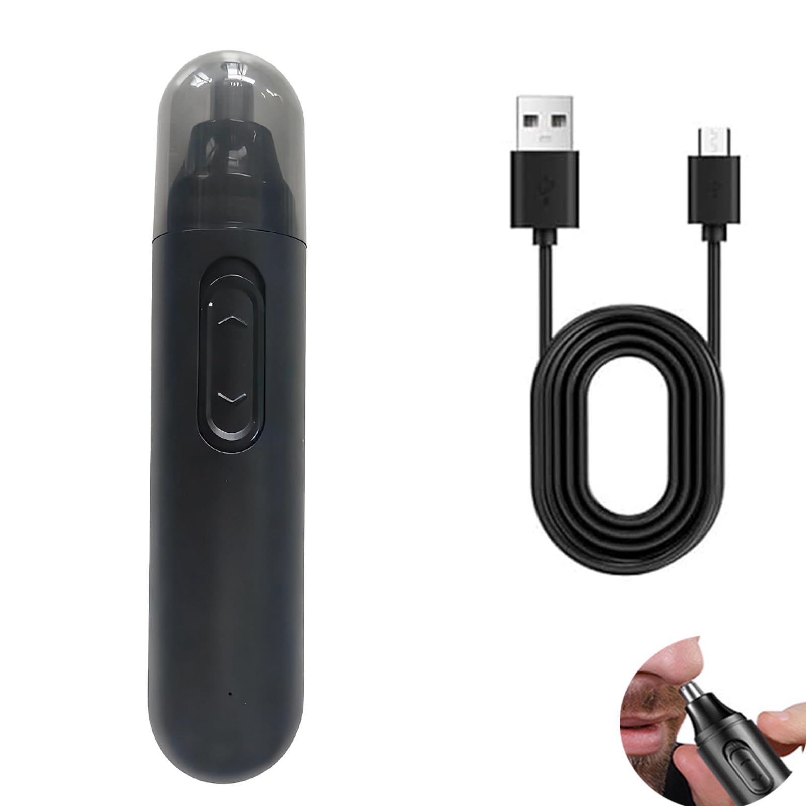 Wielofunkcyjna maszynka do strzyżenia włosów w nosie, ładowana przez USB, z podwójnym ostrzem, profesjonalna, bezbolesna maszynka do strzyżenia brwi i twarzy, dla mężczyzn i F