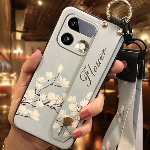 Phone Case Compatible with OPPO Realme16 Pro Plus, Durable Dirt-resistant Anti-knock Ring Wristband Back Cover Kickstand Phone H