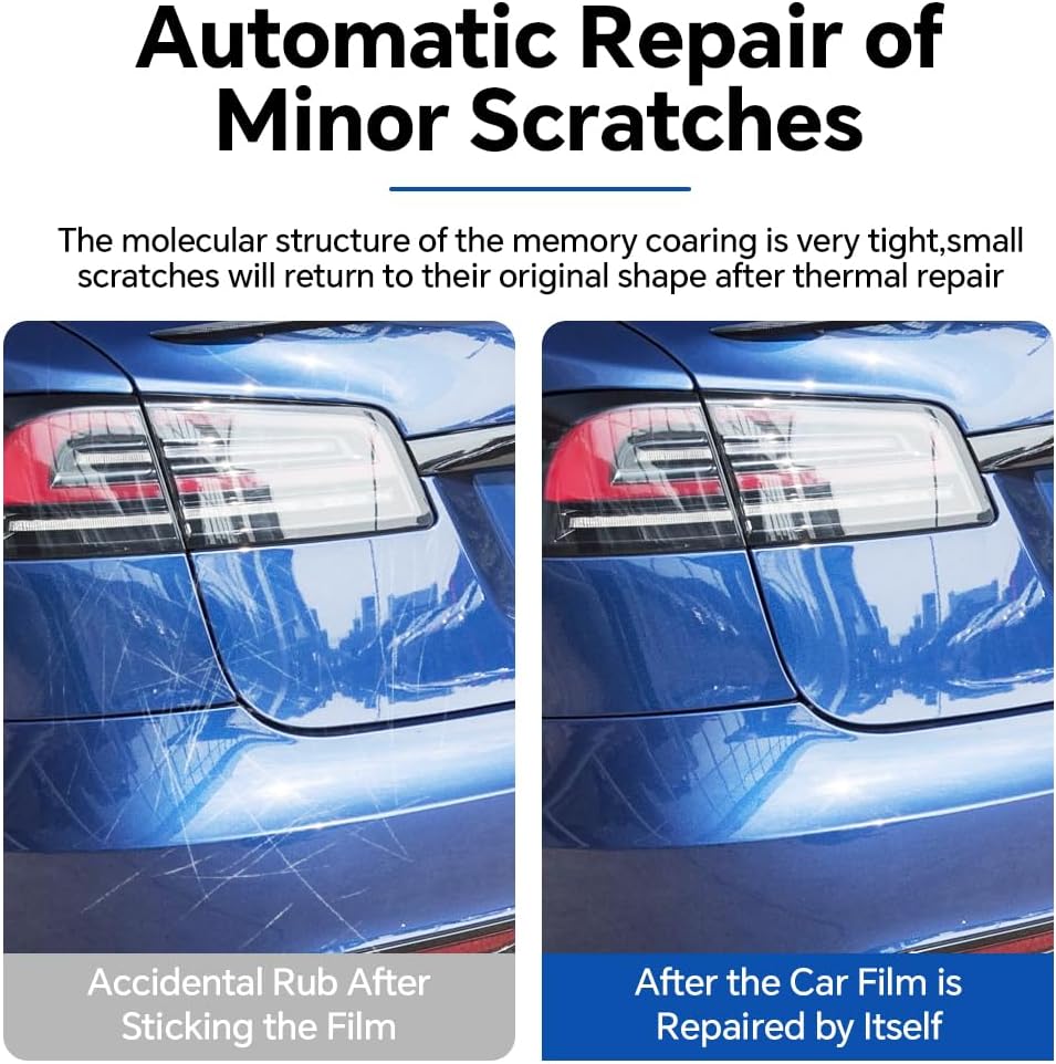 for Tesla Model S 2021-2025 PPF Car Film Pre-Cut Paint Protection Film for Tesla Kit, Anti-Scratch Resistant Self Healing Gloss Clear TPU, for Tesla Car Body Transparent Accessories
