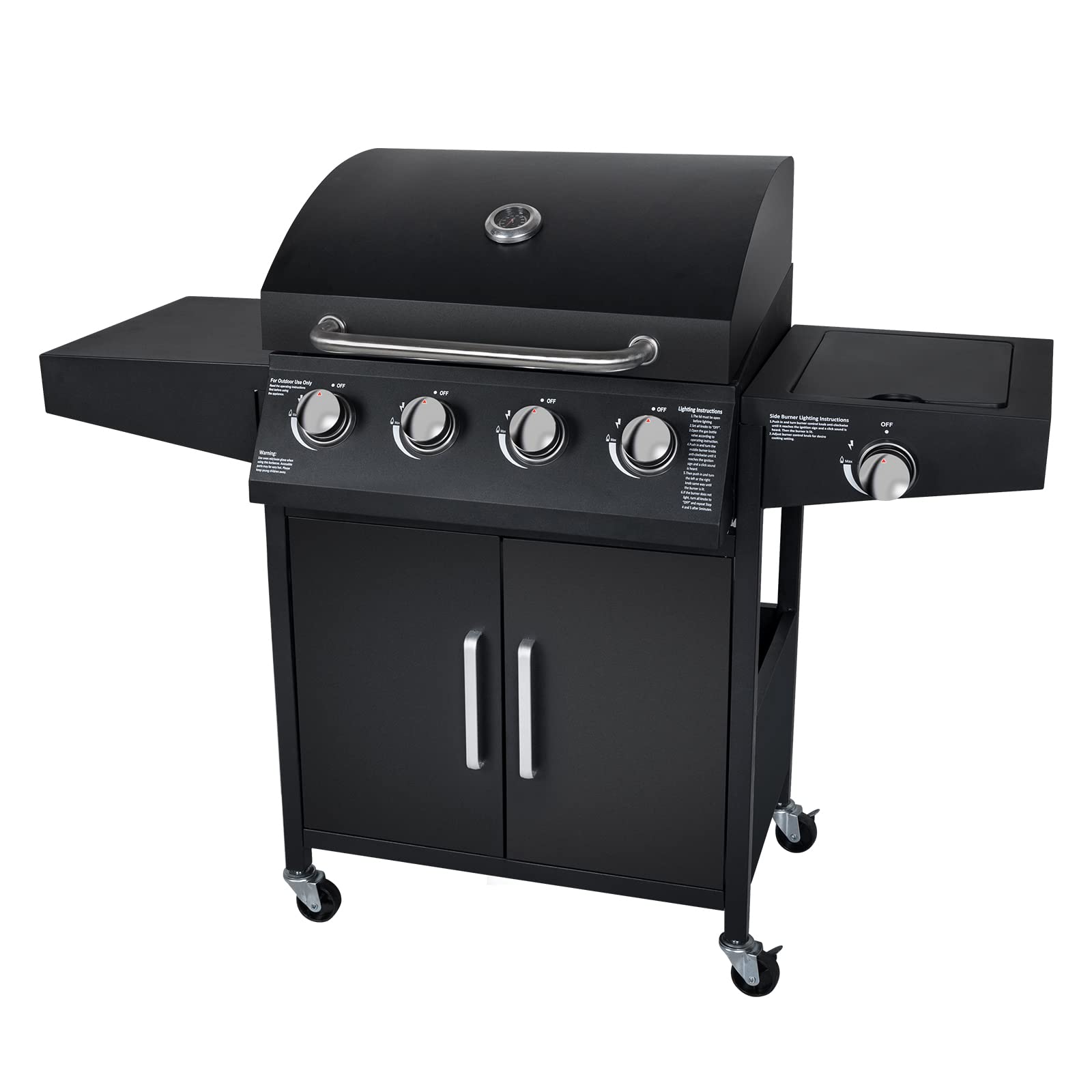 Buy YUSING Propane Grill, 4Burner 45,500 BTU Stainless Steel Liquid