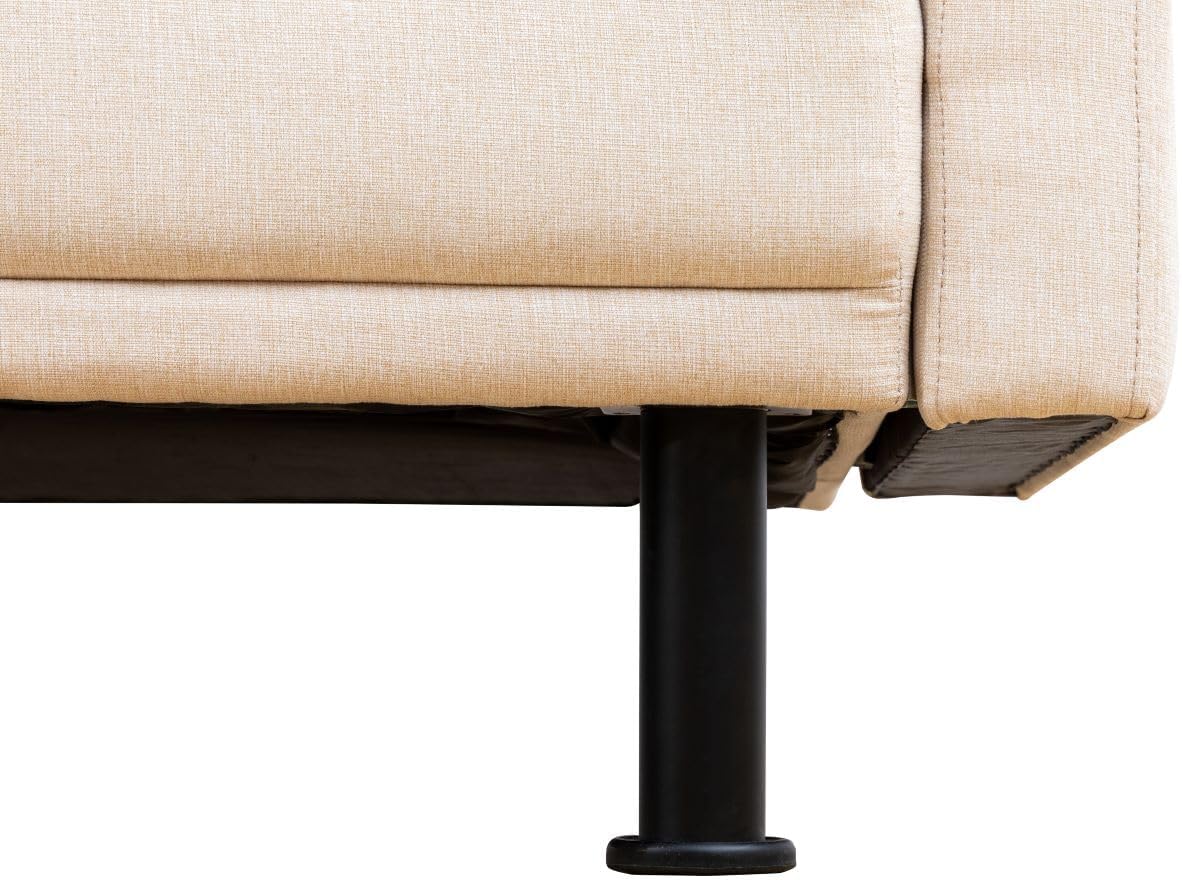 Convertible Futon Sofa Bed With Adjustable Backrest - Fabric Sleeper Loveseat Folding Couch