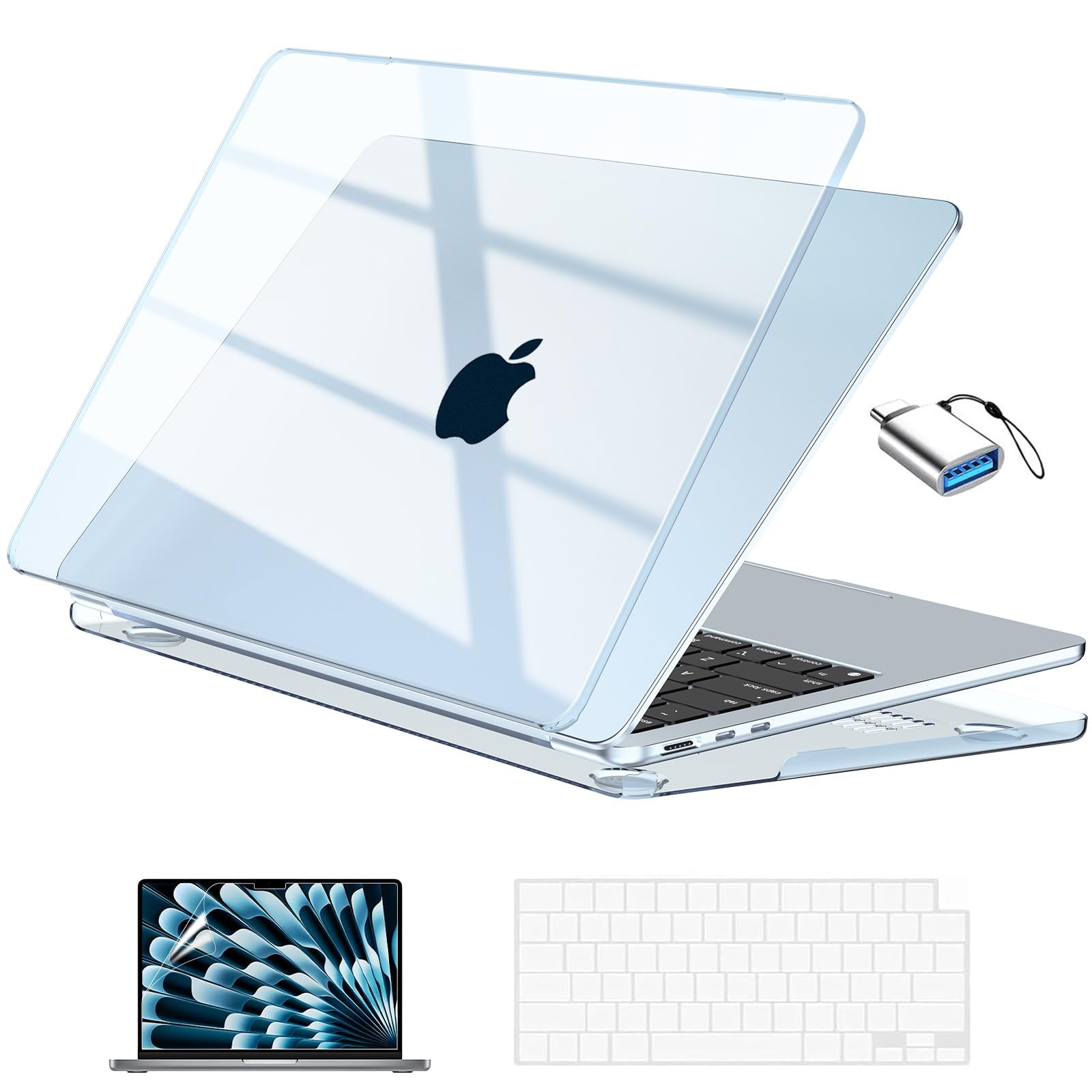 EooCoo Clear Case for Apple MacBook Air M5 13.6" Cover M4 M3 M2 2026-2022 — Amazon image 11
