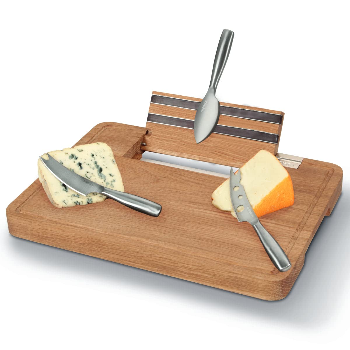 BOSKA 320083 Friends - Juego de tabla de quesos con cuchillo, madera, natural